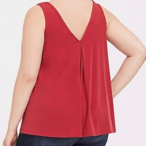 Torrid Red V-Neck Tank - Picture 3 of 8